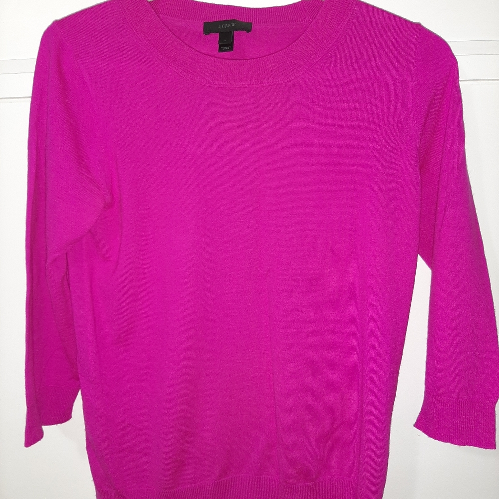J Crew Hot Pink Sweater